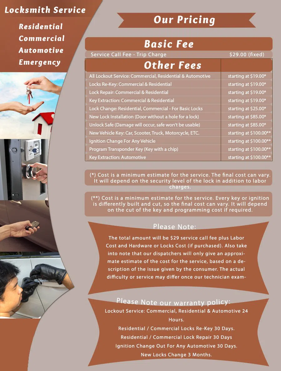 Hillsboro OR Locksmith Store Hillsboro, OR 503-873-6495 - price-list